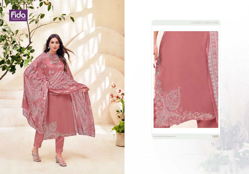 Fida Presents Avyana Satin Cotton With Heavy Embroidery Work Digital Printed Salwar Kameez