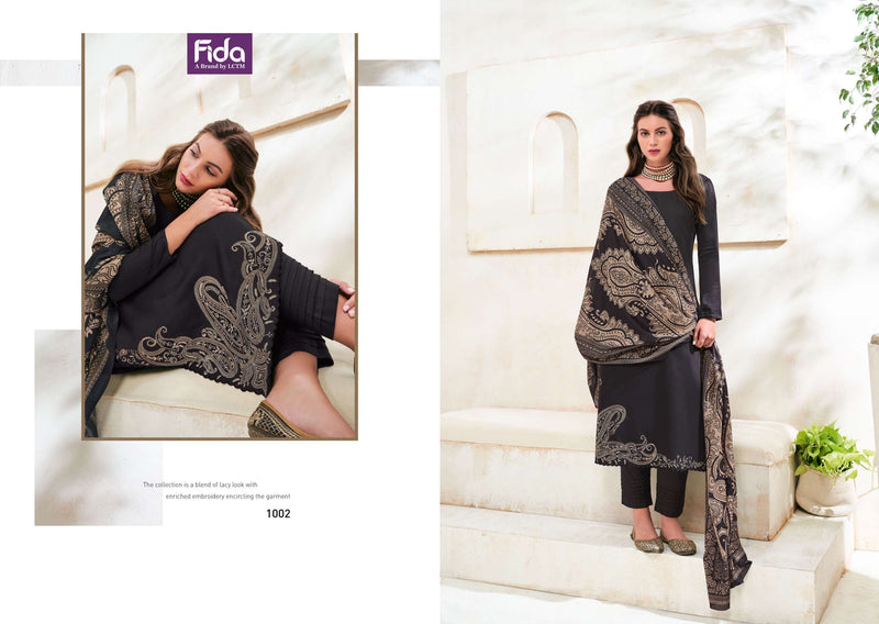 Fida Zahavi Cotton Satin Solid With Premium Embroidery Work Salwar Kameez