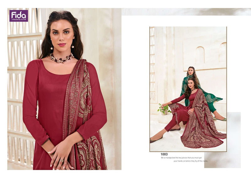 Fida Zahavi Cotton Satin Solid With Premium Embroidery Work Salwar Kameez
