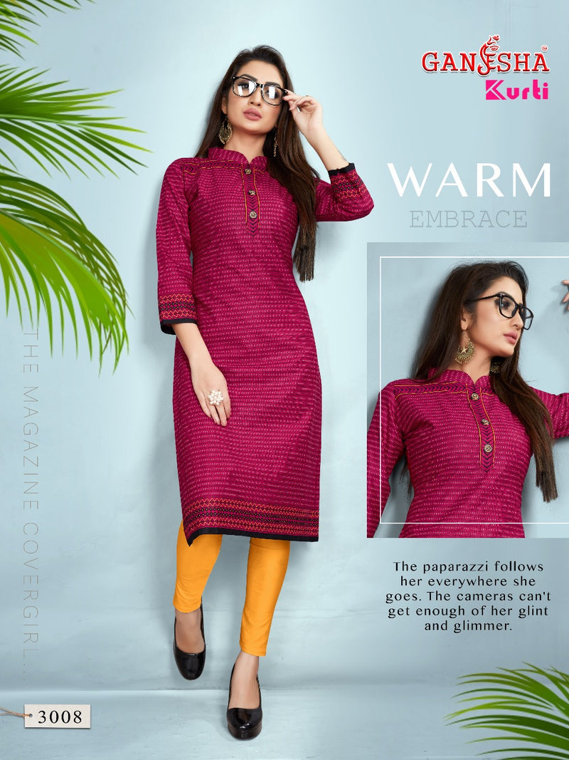 Falak International Ganesh Kurti Vol 3 Cotton Printed Daily Wear Kurti