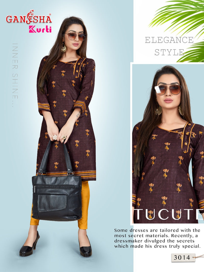 Falak International Ganesh Kurti Vol 3 Cotton Printed Daily Wear Kurti