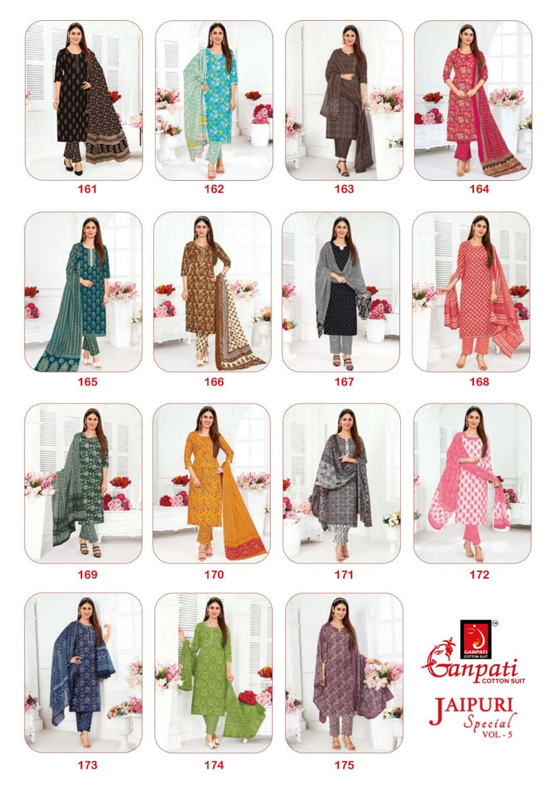 Ganpati Jaipuri Special Vol 5 Cotton Printed Salwar Suits