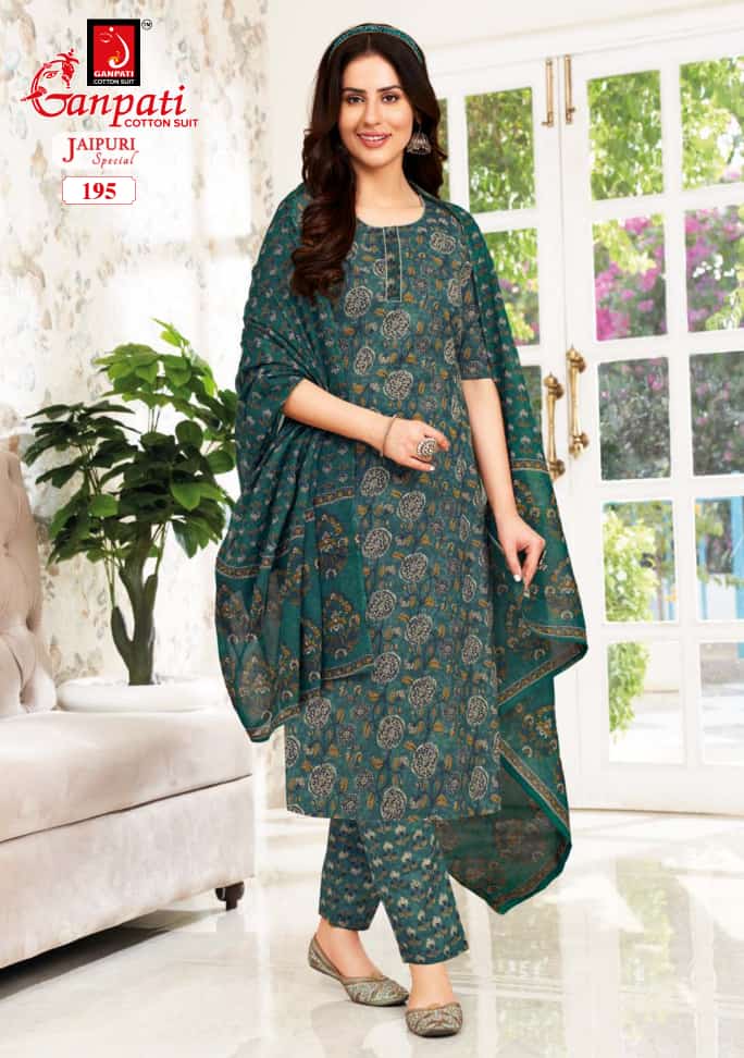 Ganpati Jaipuri Special Vol 7 Cotton Printed Regular Wear Salwar Suits