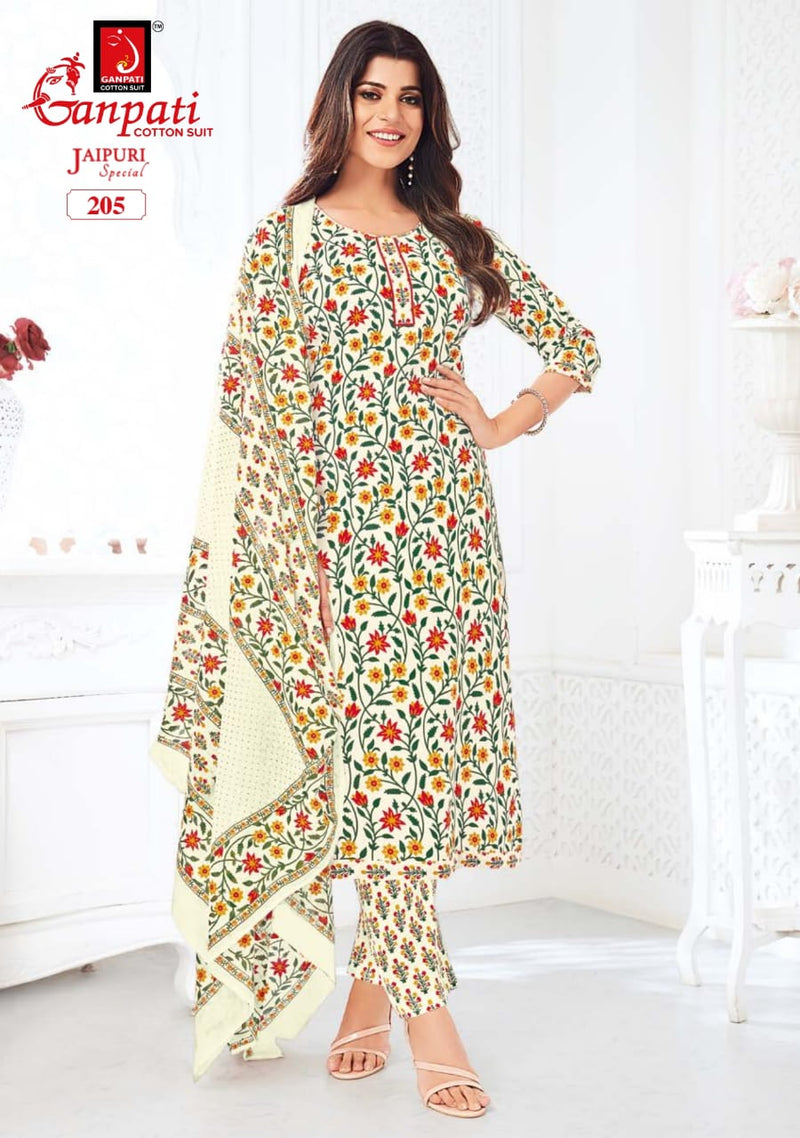 Ganpati Jaipuri Special Vol 7 Cotton Printed Regular Wear Salwar Suits