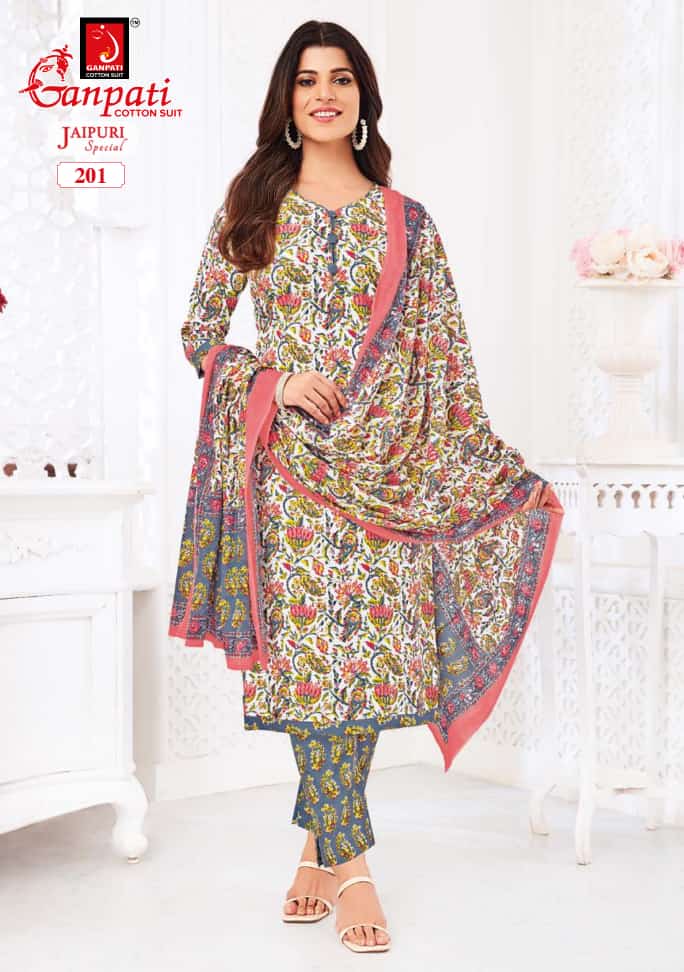 Ganpati Jaipuri Special Vol 7 Cotton Printed Regular Wear Salwar Suits