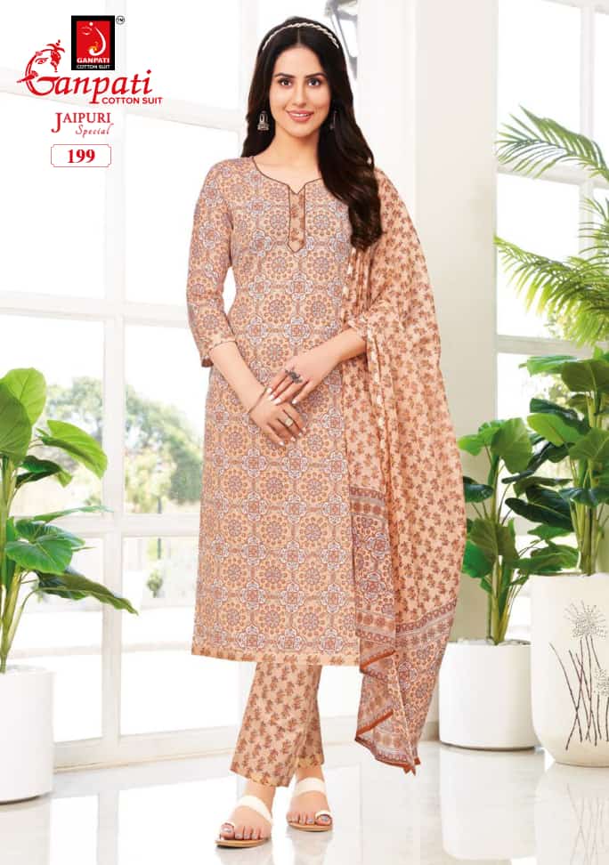 Ganpati Jaipuri Special Vol 7 Cotton Printed Regular Wear Salwar Suits