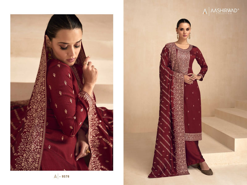 Aashirwad Creation Garima Premium Silk With Beautiful Embroidery Designer Suits