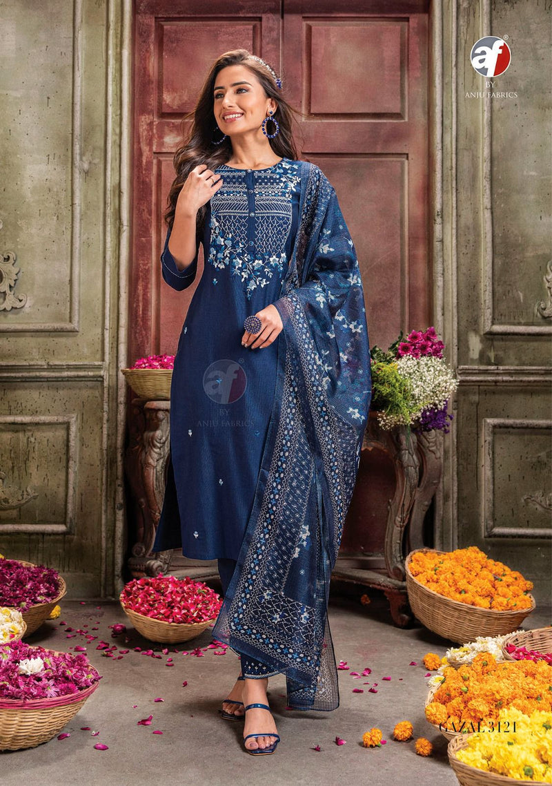 Anju Fabrics Gazal Vol 3 Viscose Beautiful Designer Readymade Kurti With Pant Collection