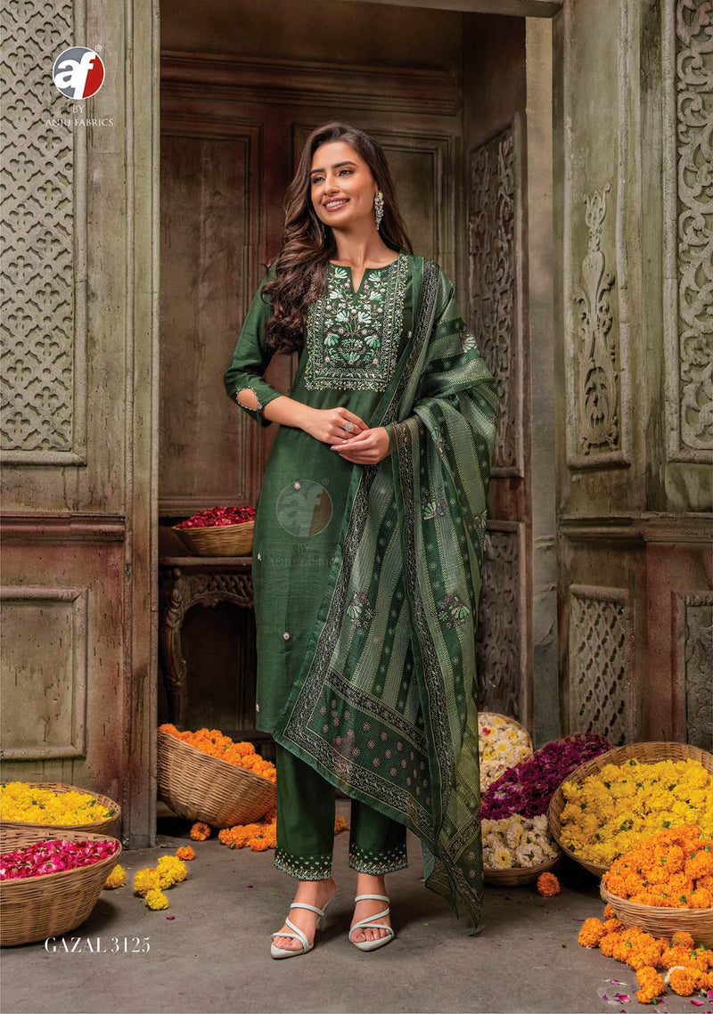 Anju Fabrics Gazal Vol 3 Viscose Beautiful Designer Readymade Kurti With Pant Collection
