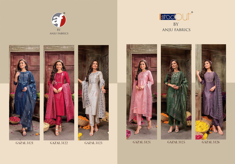 Anju Fabrics Gazal Vol 3 Viscose Beautiful Designer Readymade Kurti With Pant Collection
