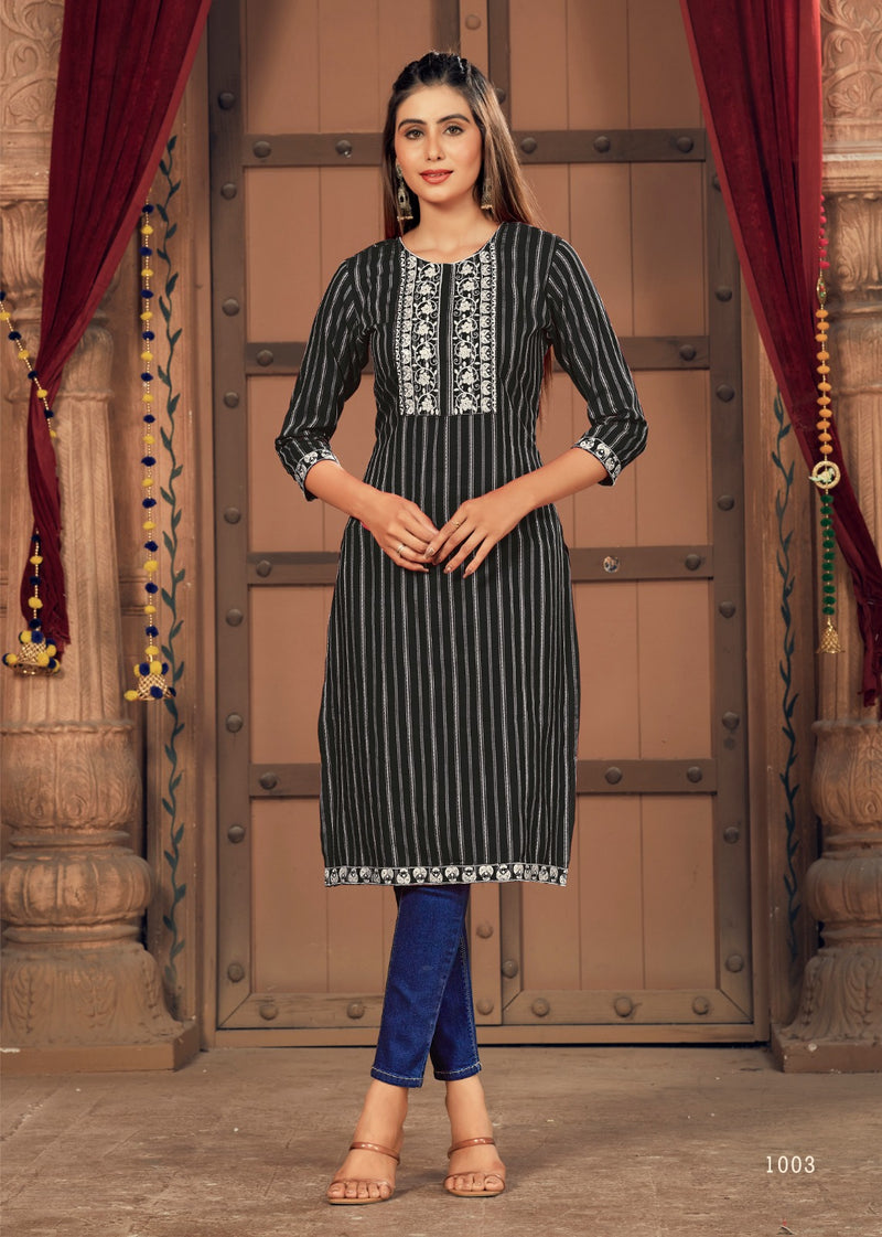 Banwery Fashion Geeta Vol 3 Silk Regular Wear Fancy Strip Kurtis