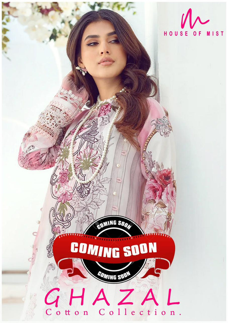 House Of Mist Ghazal Cotton Collection Pakistani Salwar kameez With Dupatta