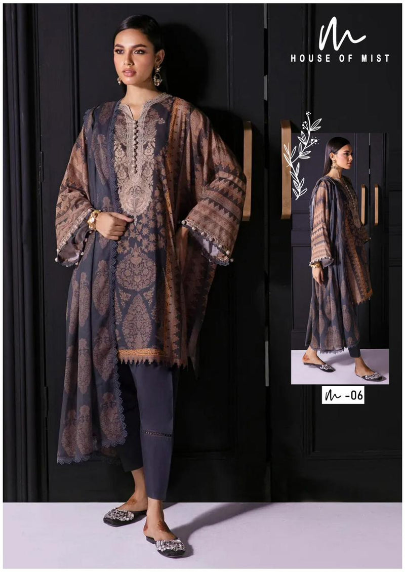 House Of Mist Ghazal Cotton Collection Pakistani Salwar kameez With Dupatta