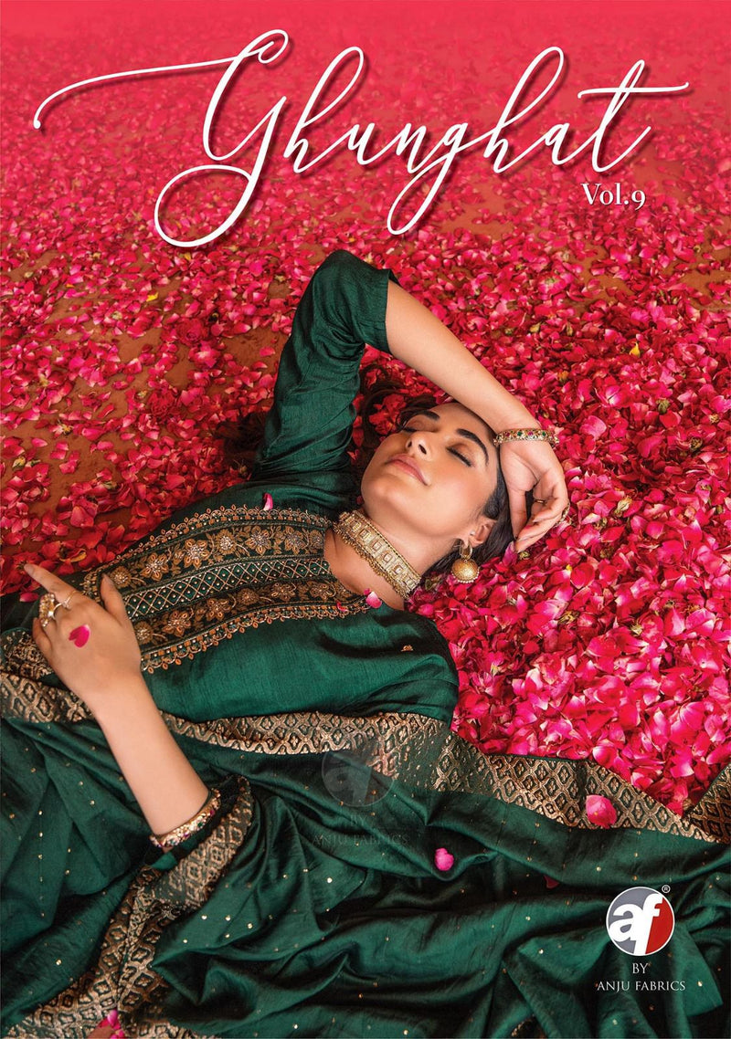Anju Fabrics Ghunghat Vol 9 Silk With Heavy Designer Readymade Suits