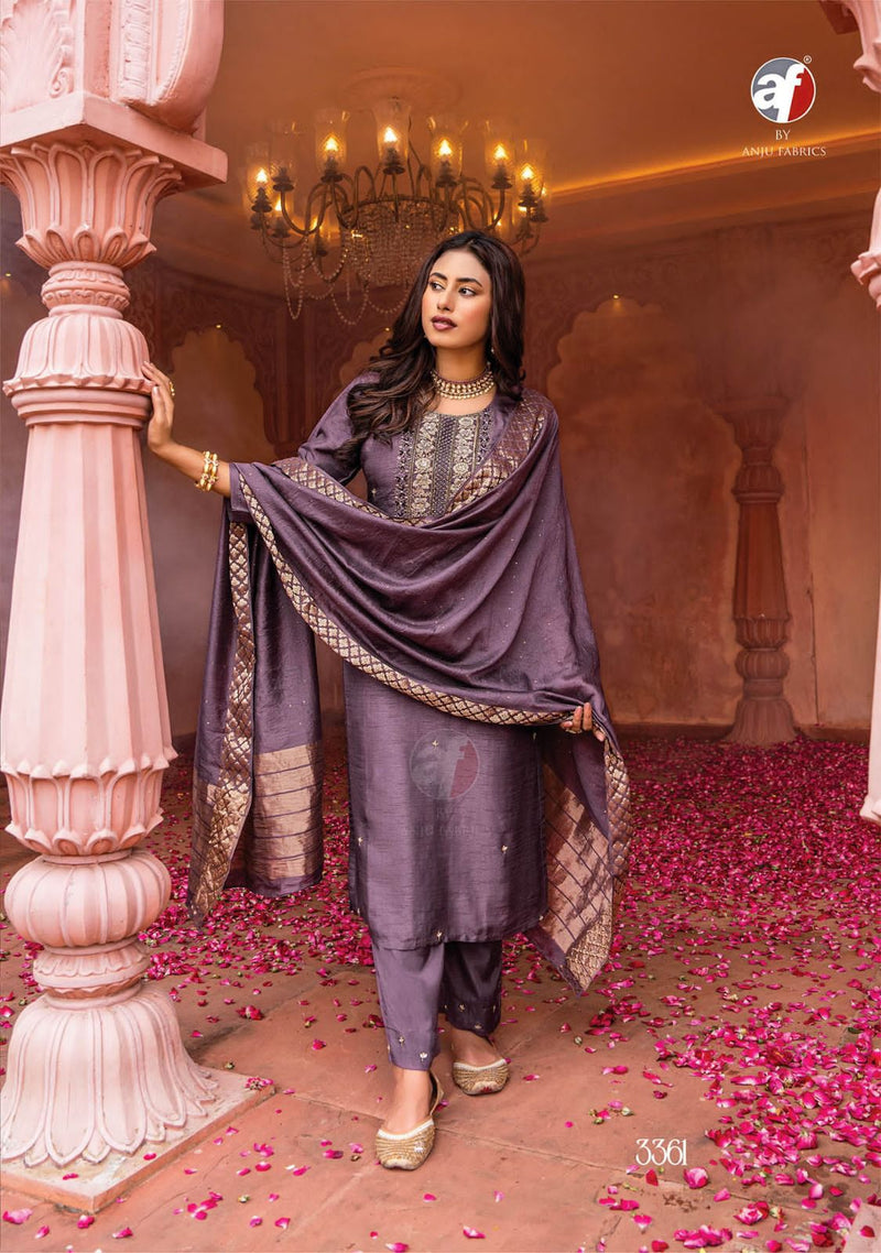Anju Fabrics Ghunghat Vol 9 Silk With Heavy Designer Readymade Suits