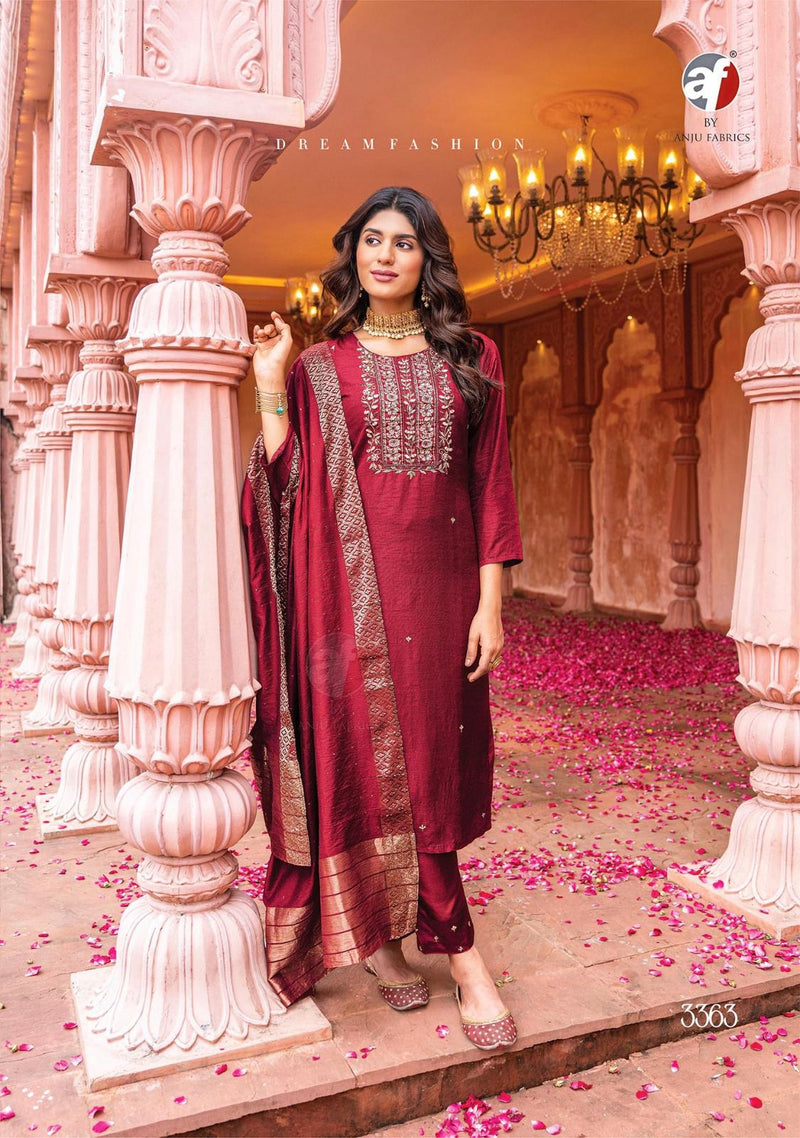Anju Fabrics Ghunghat Vol 9 Silk With Heavy Designer Readymade Suits