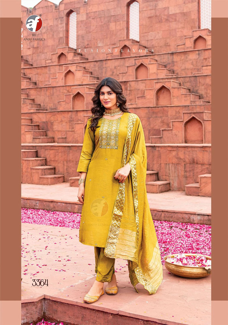Anju Fabrics Ghunghat Vol 9 Silk With Heavy Designer Readymade Suits
