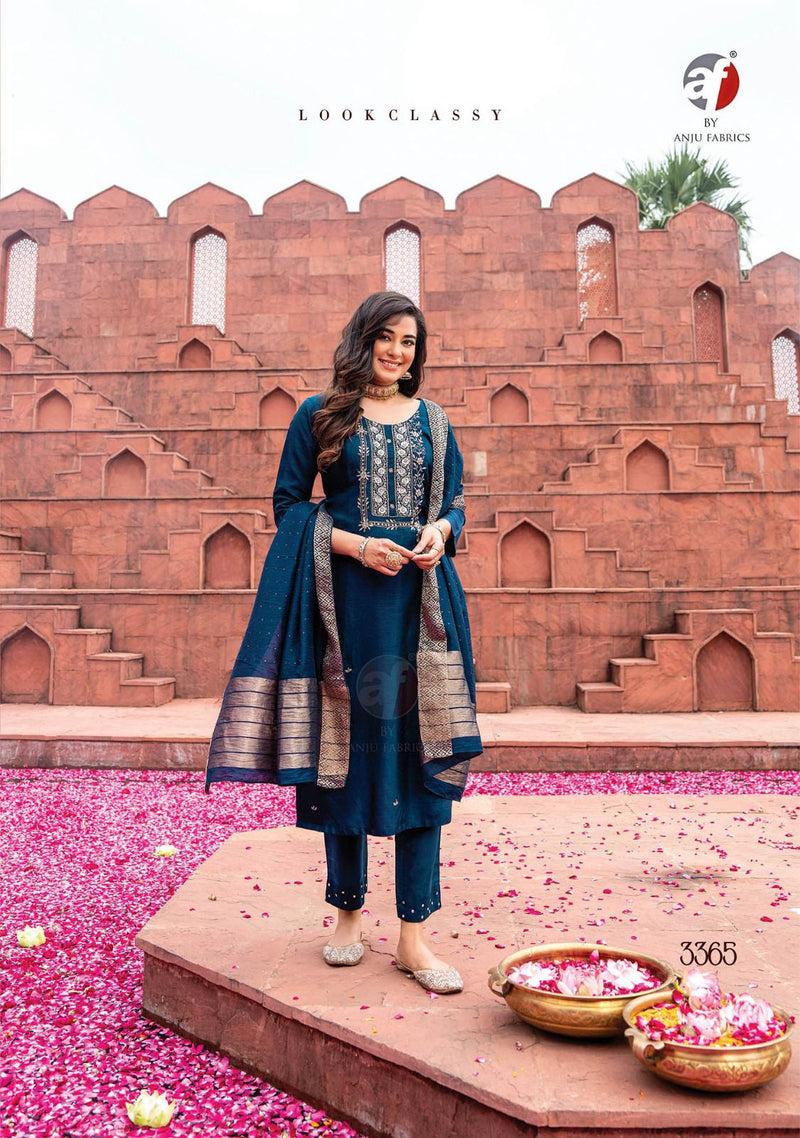 Anju Fabrics Ghunghat Vol 9 Silk With Heavy Designer Readymade Suits