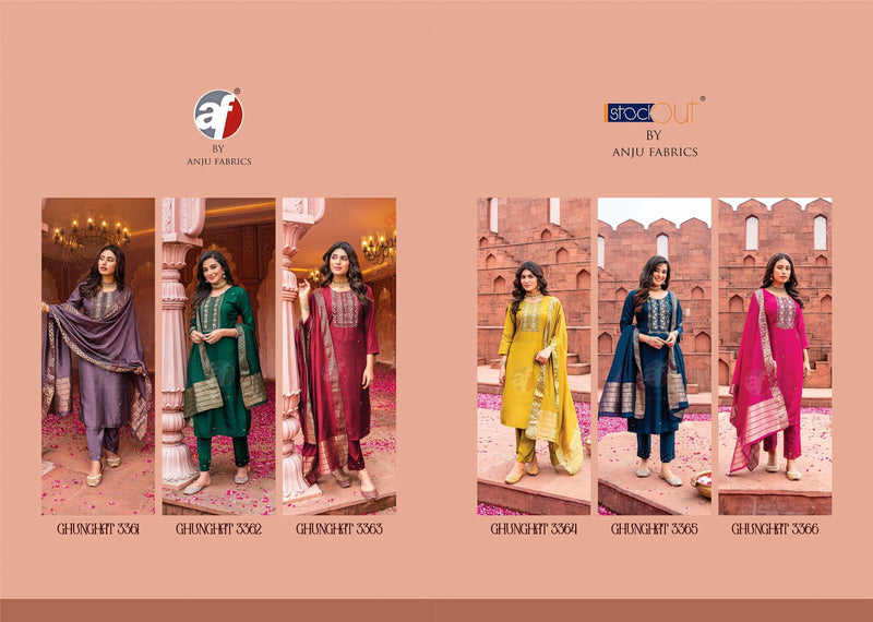 Anju Fabrics Ghunghat Vol 9 Silk With Heavy Designer Readymade Suits