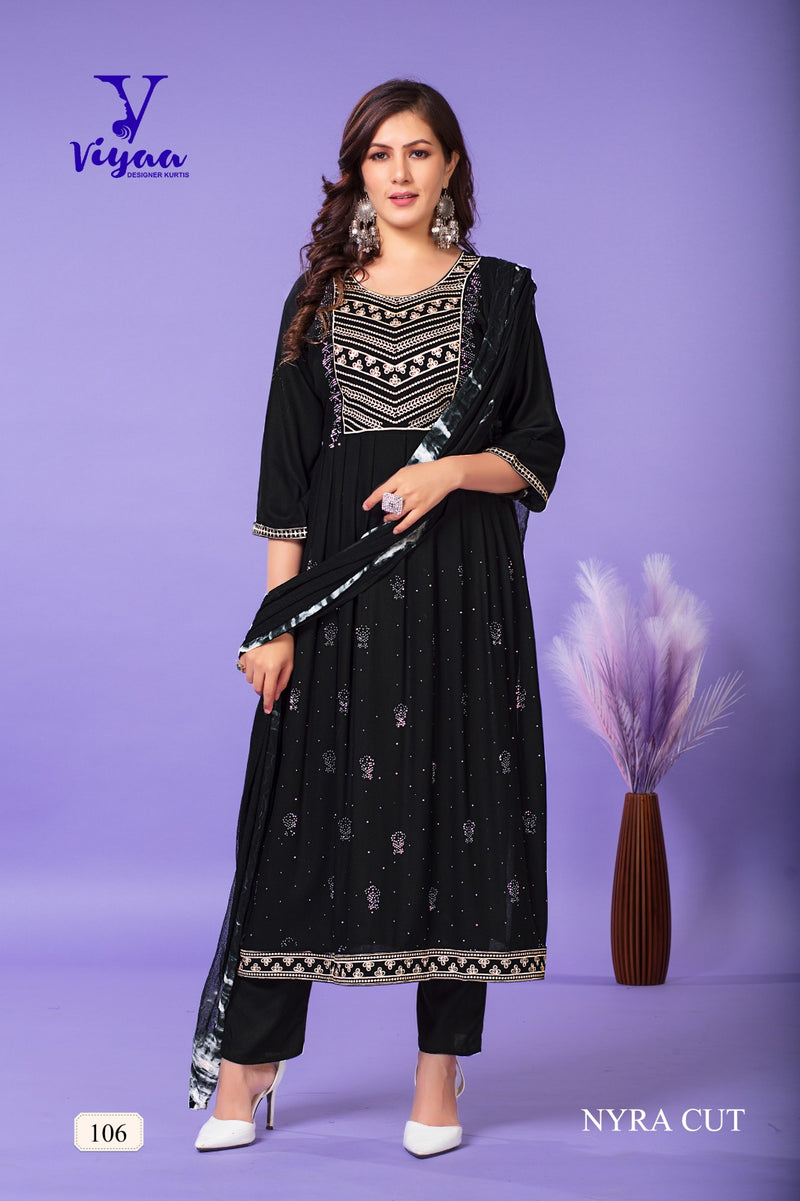 Viyaa Designer Gulmour Vol 1 Rayon Foil Printed Every Occasion Suits