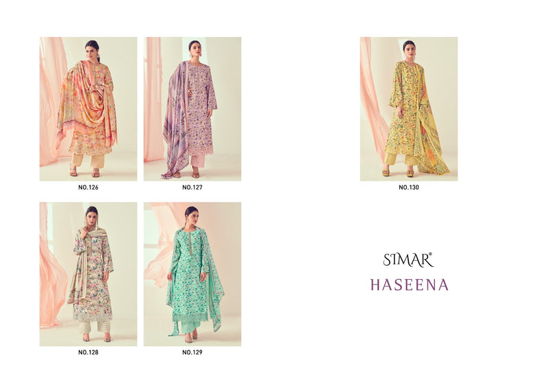 Simar Haseena Viscose Muslin Digital Prints With Embroidery Work Suits