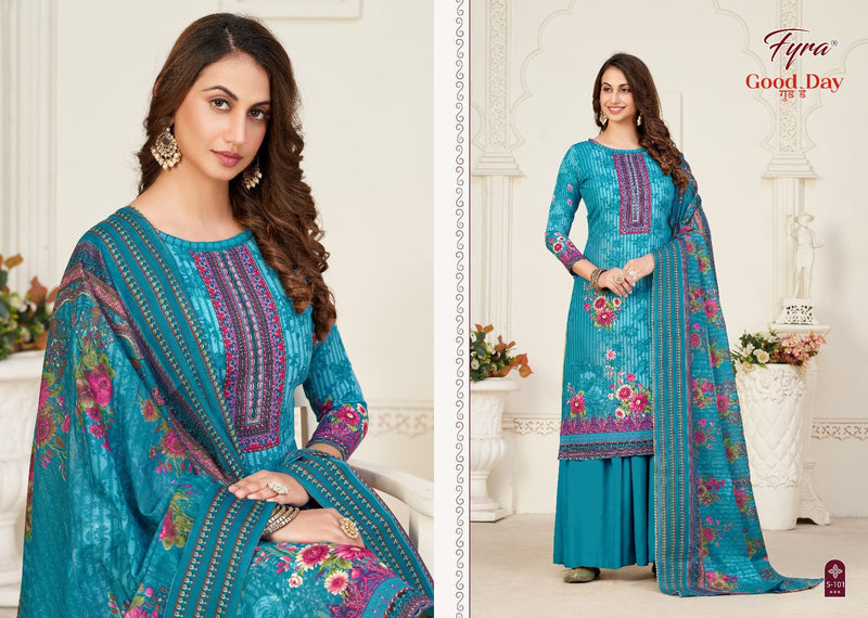 Fyra Designing Hub Good Day Vol 5 Cotton Digital Printed Swarovski Diamond Work Fancy Designer Salwar Suits