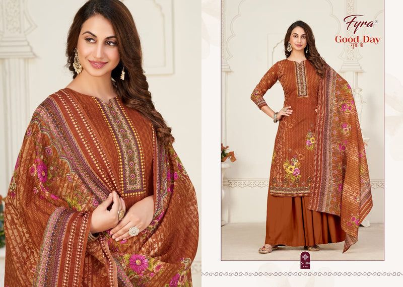 Fyra Designing Hub Good Day Vol 5 Cotton Digital Printed Swarovski Diamond Work Fancy Designer Salwar Suits