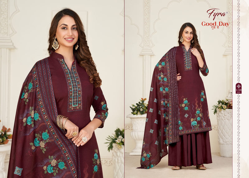 Fyra Designing Hub Good Day Vol 5 Cotton Digital Printed Swarovski Diamond Work Fancy Designer Salwar Suits