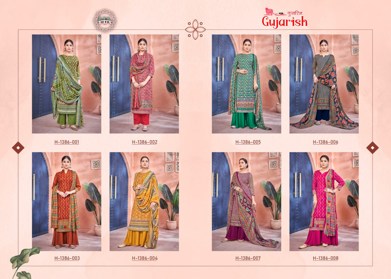 Harshit Fashion Hub Gujarish Pashmina Designer Print Winter Wear Suits