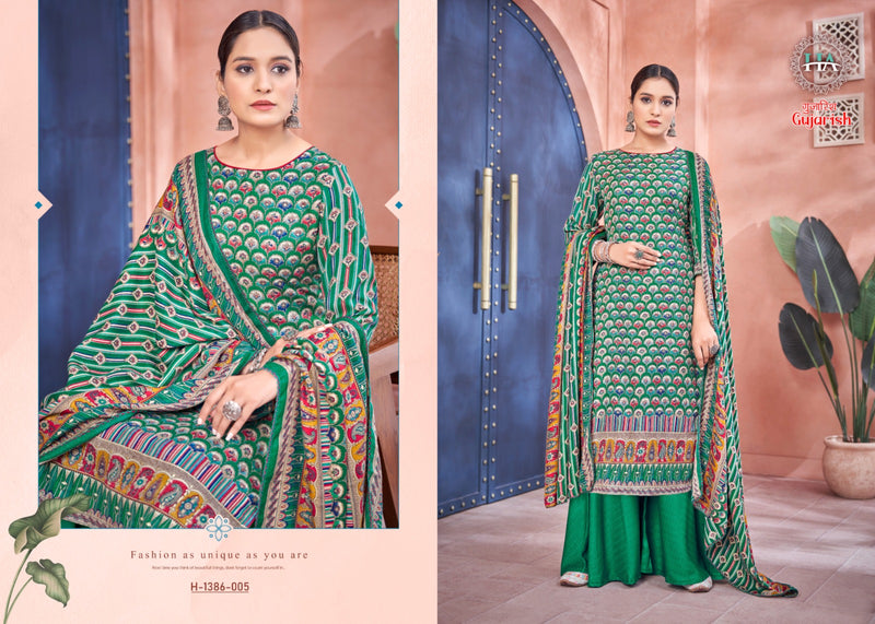Harshit Fashion Hub Gujarish Pashmina Designer Print Winter Wear Suits
