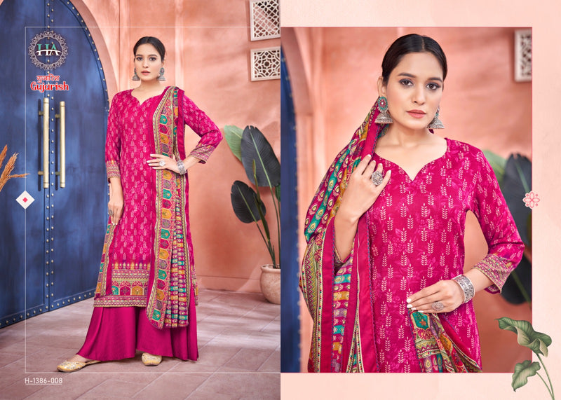 Harshit Fashion Hub Gujarish Pashmina Designer Print Winter Wear Suits