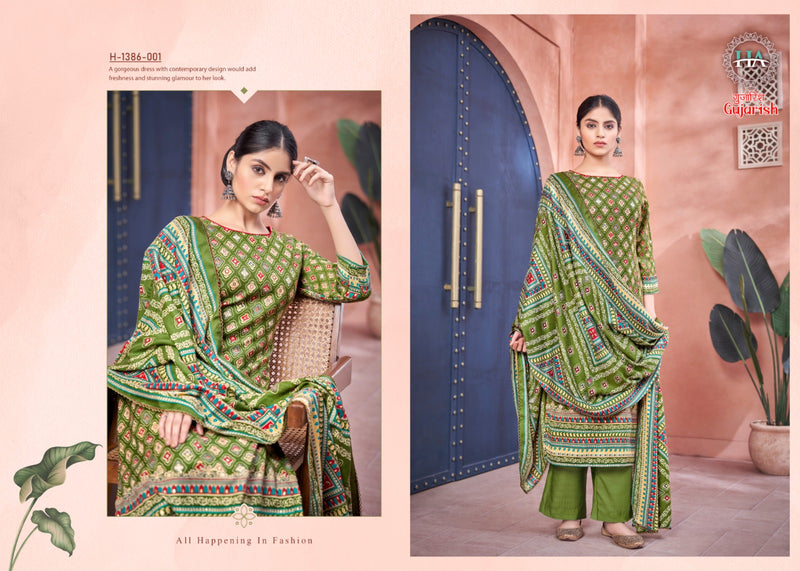Harshit Fashion Hub Gujarish Pashmina Designer Print Winter Wear Suits