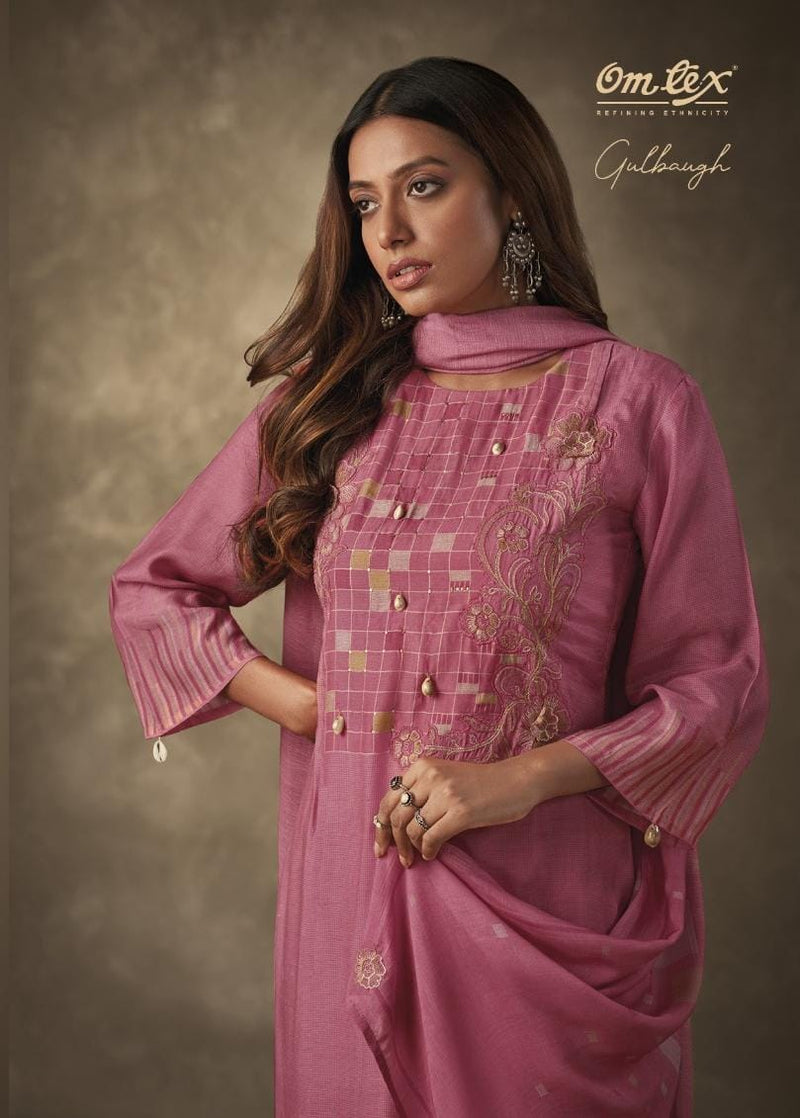 Omtex Gulbaugh Pure Muslin Digital Print With Heavy Work Suits