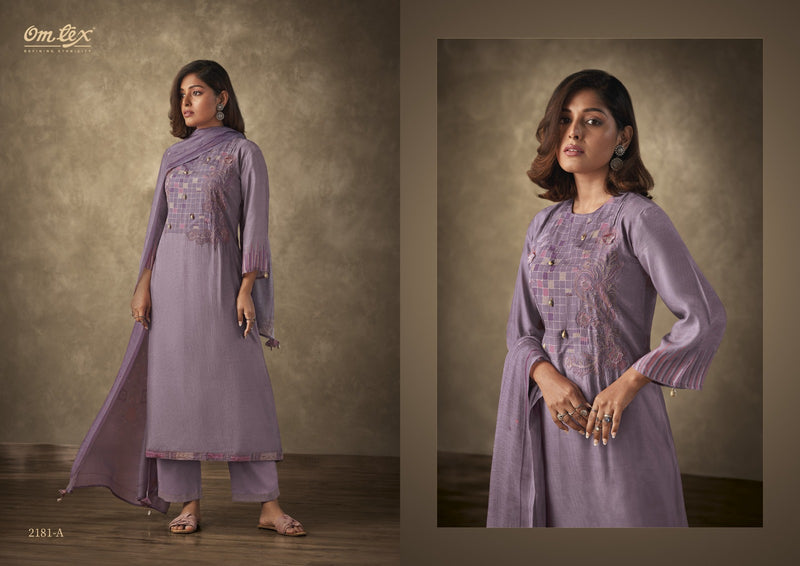 Omtex Gulbaugh Pure Muslin Digital Print With Heavy Work Suits
