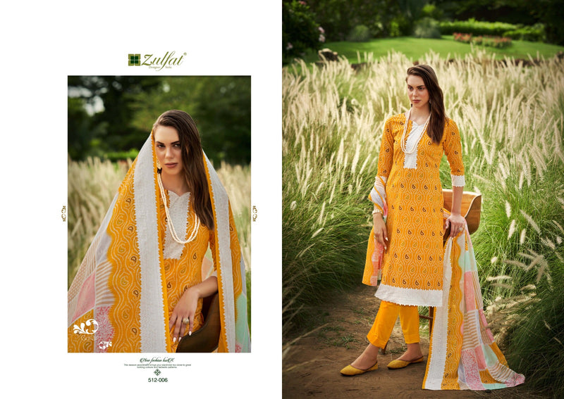 Zulfat Designer Suits Gulfam Cotton Fancy Designer Print Salwar Suits