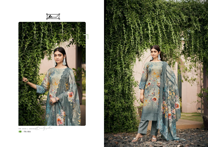 Kesar Gulkari Pure Lawn Cotton Digital Print With Fancy Embroidery Salwar Suits
