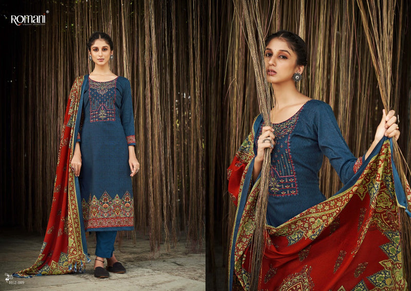 Romani Gulmarg Pashmina Exclusive Embroidery Work Suit Collections