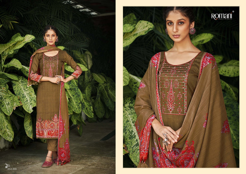 Romani Gulmarg Pashmina Exclusive Embroidery Work Suit Collections