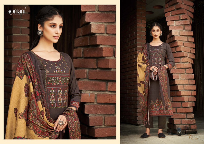 Romani Gulmarg Pashmina Exclusive Embroidery Work Suit Collections