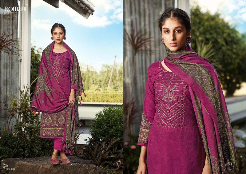 Romani Gulmarg Pashmina Exclusive Embroidery Work Suit Collections