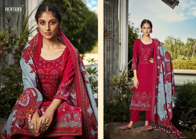 Romani Gulmarg Pashmina Exclusive Embroidery Work Suit Collections