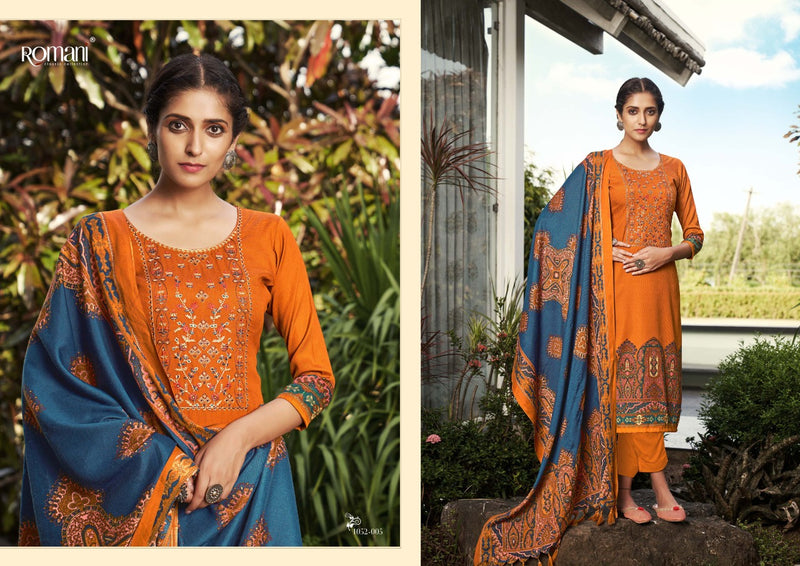Romani Gulmarg Pashmina Exclusive Embroidery Work Suit Collections