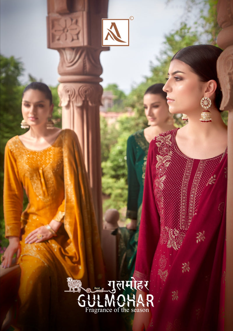 Alok Suits Gulmohar Pashmina Jacquard Heavy Look Designer Winter Wear Suit