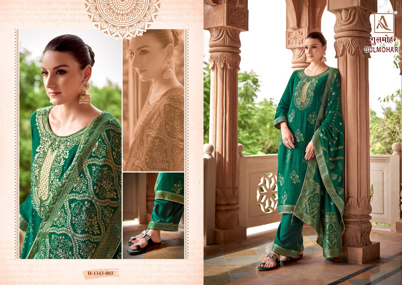 Alok Suits Gulmohar Pashmina Jacquard Heavy Look Designer Winter Wear Suit