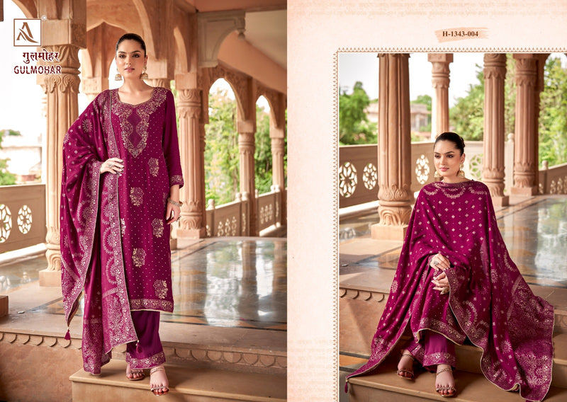 Alok Suits Gulmohar Pashmina Jacquard Heavy Look Designer Winter Wear Suit