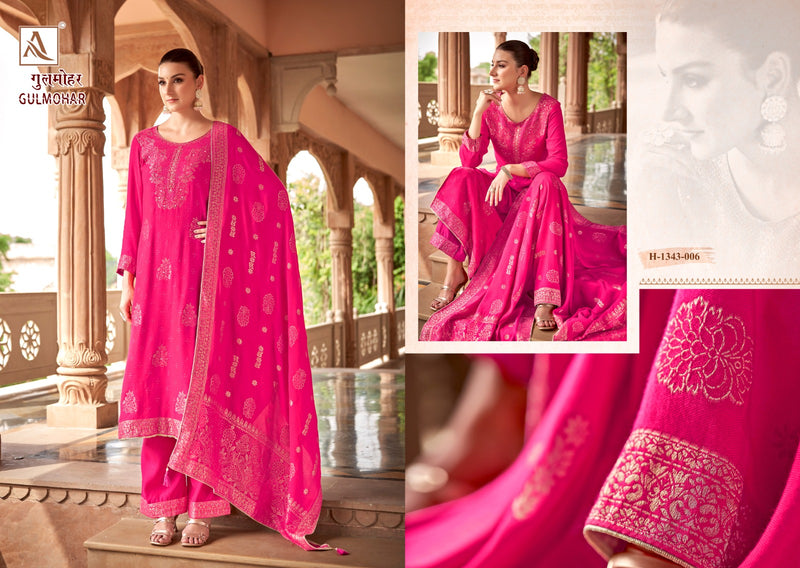 Alok Suits Gulmohar Pashmina Jacquard Heavy Look Designer Winter Wear Suit