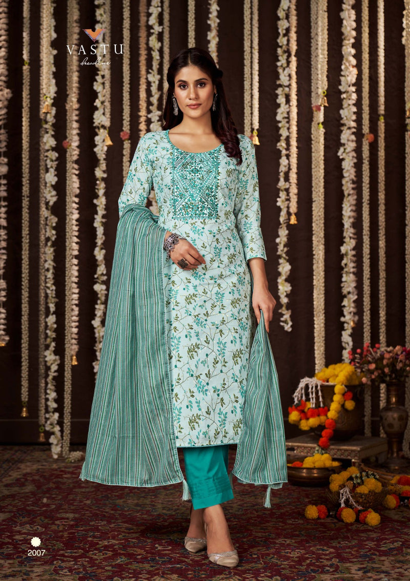 Vastu Tex Gulmohar Vol 1 Lawn Cotton Fancy Printed Salwar Suits