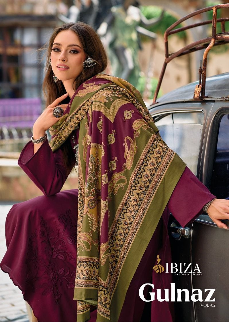 Ibiza Gulnaz Vol 2 Pashmina Designer Aplic Work Fancy Salwar Kameez