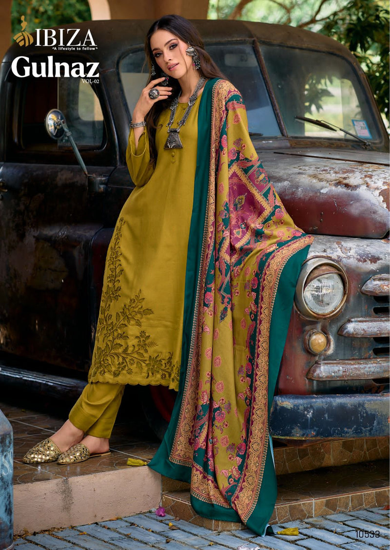 Ibiza Gulnaz Vol 2 Pashmina Designer Aplic Work Fancy Salwar Kameez