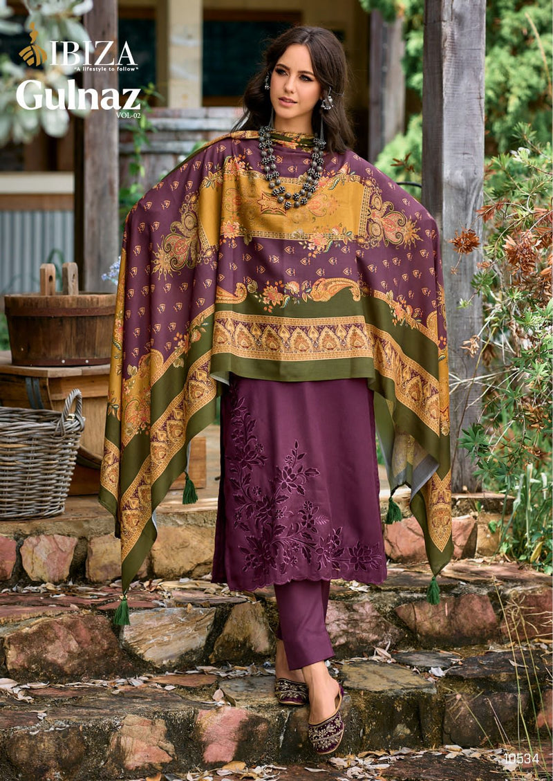 Ibiza Gulnaz Vol 2 Pashmina Designer Aplic Work Fancy Salwar Kameez